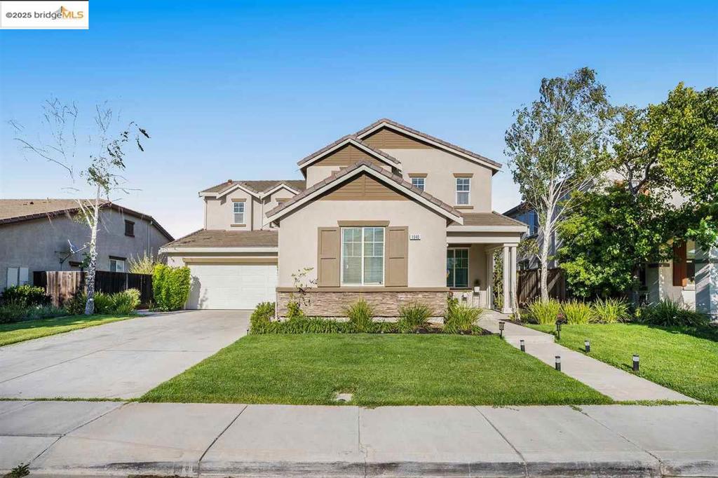 Beautiful home in the neighborhood of Lone Oak. This home offers an open floor plan with plenty of natural lighting. The downstairs provides a gas fireplace, office, a junior suite with walk-in shower and an additional half bath for guests. The kitchen island is generous in size with carrera quartz countertops and backsplash. There are double ovens, a gas cooktop, stainless steel appliances and a butler's pass through pantry. You will find a full size dining area along with a separate dining area in the kitchen. The home has carpet on the stairs, and upstairs bedrooms along with luxurious vinyl plank flooring throughout the lower level. The backyard is perfect for lounging with family and friends. Close to parks, schools and shopping.