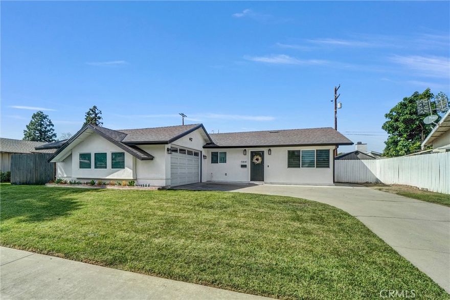 Absolutely stunning one-of-a-kind showstopper, meticulously renovated from the ground up with over $200,000 in high-end modern upgrades. Taken down to the studs and thoughtfully reimagined, this now 3-bedroom + bonus room home offers an additional 225 sq ft of living space, perfect for a home office or play room. Every inch of this home has been transformed with quality and style in mind. You’ll find a brand new roof, upgraded 200-amp electrical panel, all-new copper and PEX plumbing, a high-efficiency HVAC system, dual-pane windows, and a whole-house water softener system — just to name a few. Step inside to an open, airy floor plan featuring luxury laminate flooring, fresh interior and exterior paint, and a charming electric fireplace that adds a cozy touch to the spacious living area. The heart of the home is the gourmet kitchen, outfitted with Samsung appliances, a massive center island with seating for six, quartz countertops, and modern cabinetry — ideal for both everyday living and entertaining. Slide open the oversized patio door and step into your private backyard oasis, complete with a covered patio and beautiful landscaping with irrigation — perfect for weekend BBQs or evening relaxation. The primary suite is a true retreat, offering a generous walk-in closet and a spa-inspired en-suite bathroom with elegant finishes. The attached 2-car garage features brand new epoxy flooring, garage door, and an EV charging station, adding even more functionality to this impressive home. Additional features include: Custom window shades throughout, modern lighting fixtures, recessed lights, and a large shed in the backyard for additional storage. With the oversized backyard, there is a huge potential to add an ADU. This home is turnkey, modern, Smart-powered and absolutely packed with upgrades — all in a fantastic Garden Grove location close to schools, shopping, and freeways.