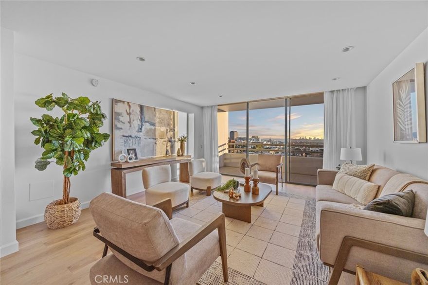 If living in the clouds had an address, this would be it. Welcome to elevated living in the exclusive East Building of Park Towers. This fully updated 11th-floor corner residence offers sweeping views of Downtown Glendale and the DTLA skyline from every room, without the distraction of freeway noise. Enjoy stunning sunsets nightly and effortless indoor-outdoor living with two private balconies. The bright, open layout features a spacious living room and a beautifully renovated kitchen with stainless steel appliances, granite countertops, and a city view that makes even washing dishes a pleasure. The primary bedroom is a true suite, complete with both a walk-in closet and a standard closet, along with a remodeled en-suite bathroom featuring dual sinks and a step-in shower. The secondary bedroom also captures dramatic skyline views, and the convenience of in-unit laundry adds to the ease of living. The unit comes with two dedicated parking spaces, and the building also provides ample guest parking for visitors. From this vantage point, you also look out over the building’s rooftop tennis courts — a rare opportunity to experience what it’s like to play tennis in the sky. Park Towers provides full-service luxury amenities including 24/7 security, two pools with one dedicated heated lap pool, indoor and outdoor jacuzzis, a well-appointed fitness center, outdoor BBQ areas, and a resident lounge perfect for meetings or private gatherings. All of this is just moments from Glendale’s finest dining, shopping, and entertainment including The Americana at Brand, Glendale Galleria, Bourbon Steakhouse, Din Tai Fung, Mya Rooftop Lounge, and more. This is high-rise living at its absolute best — welcome home to Park Towers.