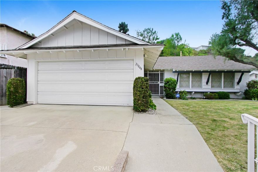 This Single-Story Home Offers True Pride in Ownership - Featuring 3 Bedrooms, 2 Bathrooms, 1412 sf with almost a 12,000 Sqft Lot. Inside offers an Open Living Room, Bright and Airy Kitchen with Breakfast Bar and Family Room with Fireplace. Primary Bedroom has an en suite bathroom and Dual Closets. Good Sized Secondary Bedrooms and Full Secondary Bathroom.

Enjoy the Covered Patio while Entertaining in your Backyard, Fully Fenced with no one directly behind you. Two Car Attached Garage. Updates include: Central AC & Heating, Updated Plumbing, Exterior Recently Painted.  HOA offers Pool, BBQ, Clubhouse, and more for just $ 40/mo. Close to Schools, Shopping, Frwys and so much more. This home has great potential for you to add your personal touches and make this home your own.