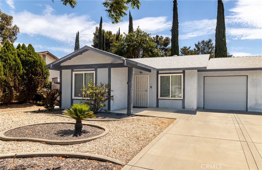 Looking for an affordable home? This super cute 55+ Peacock Valley home in Banning will definitely suit you! This home features 2 bedrooms, an updated bath with tiled walk-in shower, a galley kitchen, inside laundry room with cabinets and a one car attached garage with an opener. Additional features include central heat and air, retrofitted windows, updated laminate type flooring, some new interior paint, and ceiling fans.
The fenced backyard features a covered partially enclosed patio and a storage shed. The low maintenance desert landscaping in the front yard enhances the curb appeal and minimizes the need for watering and gardening,
Enjoy easy access to Interstate 10 which will take you a few minutes driving to the Premium Outlet Stores at Desert Hills in Cabazon and Casino Morongo. The desert cities of the Coachella Valley are a short distance to the east on Interstate 10.
Call today for an appointment to see this lovely home.