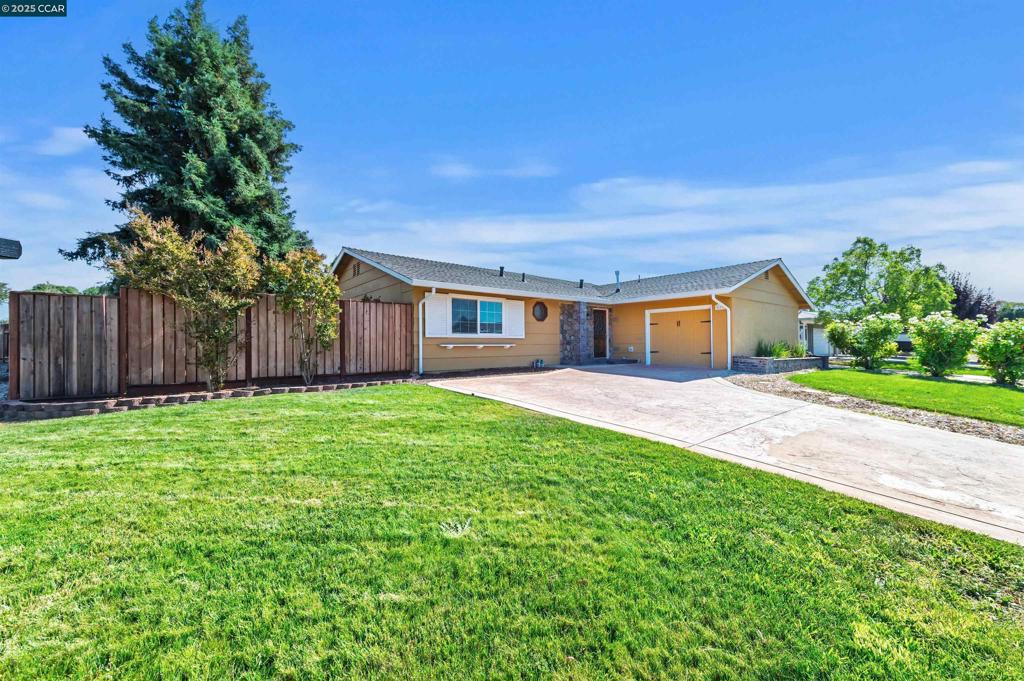 Welcome to this charming and updated 3-bedroom, 2-full bath home with approx. 1,344 sq. ft. of living space, set on an expansive .19 acre lot in a desirable Livermore community. Step inside an open floor plan that flows easily from room to room, creating a warm & inviting atmosphere. Fresh interior paint & new LVP flooring throughout give the home a modern, move-in ready feel. The kitchen has been refreshed with painted cabinetry, stainless steel appliances, & ample counter space, opening directly to the dining & living areas for seamless entertaining and everyday living. A sliding doors extends the living room outdoors to a beautiful sun room—perfect for hanging out and relaxing, social gatherings, & hosted dinners. The backyard is a true highlight, featuring a relaxing spa, large lawn for play or gardening, & a wide side yard ideal for RV or boat parking. An attached one car garage adds functionality & appeal to this house. The HOA provides an exceptional lifestyle with access to two recently renovated pools, a clubhouse, & a golf course, along with front yard maintenance for easy living. Close to award-winning wineries, vibrant downtown Livermore, shopping, dining, parks, great schools & commuter routes, this home combines comfort and convenience. Come see it today!