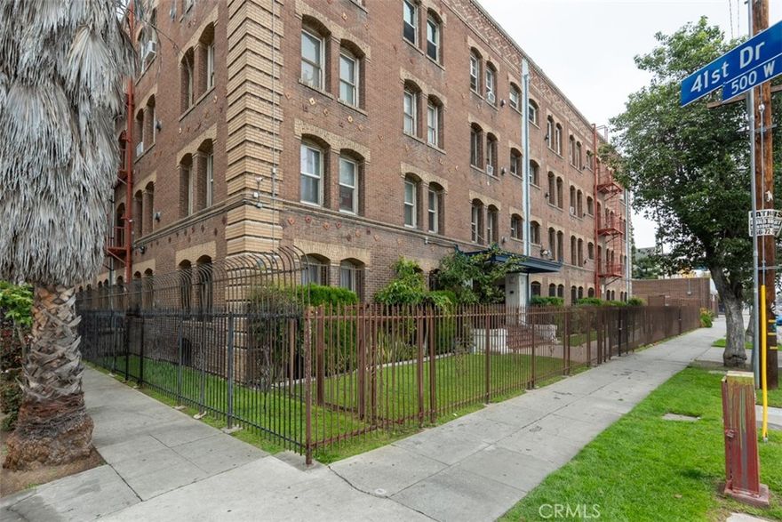 This well-maintained, cozy 1-bedroom, 1-bathroom condo offers 547 sq. ft. of functional living space in a historic building, blending character and comfort. Located at 4125 S Figueroa Street, Unit 410, the unit features hardwood floors, ample natural light, and a smart layout. There are two assigned parking spaces for this unit. Residents can enjoy the peaceful courtyard, and the building's prime location puts you just minutes from local attractions. Enjoy the vibrant atmosphere of nearby BMO Stadium, home to the LAFC, or take a short drive to the University of Southern California (USC), California Science Center, and the Natural History Museum. With easy access to downtown Los Angeles and the Arts District, this condo is an ideal spot to experience the best of LA living.