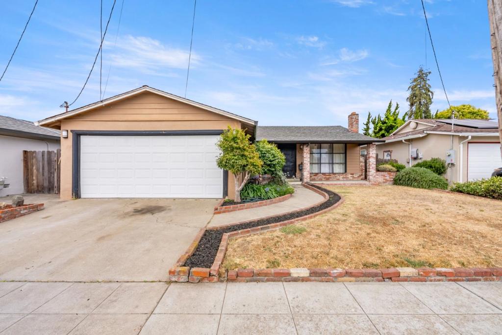 Welcome to this beautifully updated single-family home, situated in a highly sought-after neighborhood. This property features a unique and functional layout with 3 spacious bedrooms and 2 full bathrooms. The home is designed for both comfort and entertaining, offering two cozy fireplacesone in the inviting living room and another in the expansive, open-beam ceiling family room. The primary suite includes a massive walk-in closet, providing ample storage and a touch of luxury. Enjoy the convenience of easy freeway access and proximity to excellent schools, all while maintaining a sense of peace and privacy.