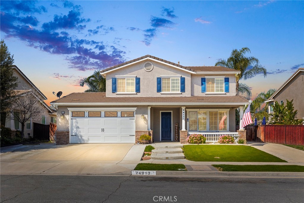 Welcome to Copper Canyon living! Nestled at the end of a quiet cul-de-sac in one of West Murrieta’s most sought-after neighborhoods, this beautiful home offers NO HOA, low taxes, and walking distance to award-winning Cole Canyon Elementary. Step inside to an inviting open floor plan featuring a spacious formal living and dining room, a cozy family room with fireplace, and an oversized chef’s kitchen complete with upgraded quartz countertops, a massive center island, stainless steel appliances including a double oven, plus an abundance of cabinetry. Upstairs, you’ll find the large primary suite with dual sinks, soaking tub, step-in shower, and walk-in closet. Three additional bedrooms and a hall bath with dual sinks and a tub/shower combo provide plenty of room for family and guests. Convenient upstairs laundry adds ease to everyday living. The backyard is an entertainer’s dream with a large Alumawood covered patio, stamped concrete, lush grass, a firepit, block wall, and a custom shed. Excellent curb appeal includes a charming front porch, mature landscaping, custom concrete, and an insulated garage door. You will love the whole house water filter, a water softener, plus a whole house fan. And don’t be fooled by the photos—this is a tandem 3-car garage! This Copper Canyon gem combines comfort, function, and style in an unbeatable location.