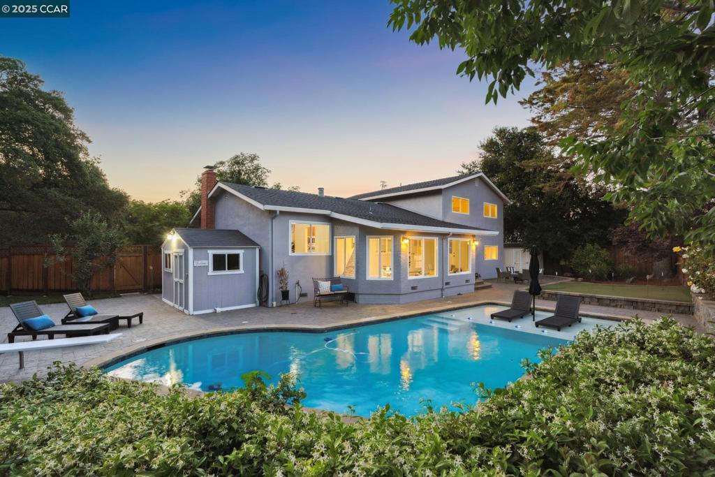 Welcome to your private oasis in the desirable Twin Creeks neighborhood. Highly sought-after end of a court location, this beautifully maintained home exudes warmth and character from the moment you step inside. The vaulted ceilings create a sense of space and openness throughout, while the large windows invite an abundance of natural light to fill the rooms. This beautifully maintained home offers the ultimate in indoor-outdoor living with its park-like private backyard sanctuary, sparkling pool, putting green and the many intimate seating areas beckoning people to gather. Whether you're entertaining or unwinding, the backyard is perfectly designed for year-round enjoyment. This is more than a home; it is a lifestyle designed for both connection and retreat. Enjoy a peaceful morning coffee in the warmth of the sun-drenched breakfast nook, intimate dinners in the formal dining room, chats around the fire pit under the stars, and outdoor gatherings all while being serenaded by the symphony of nature. Don't miss this rare opportunity to own a slice of paradise in one of the area's most desirable communities. Welcome home!