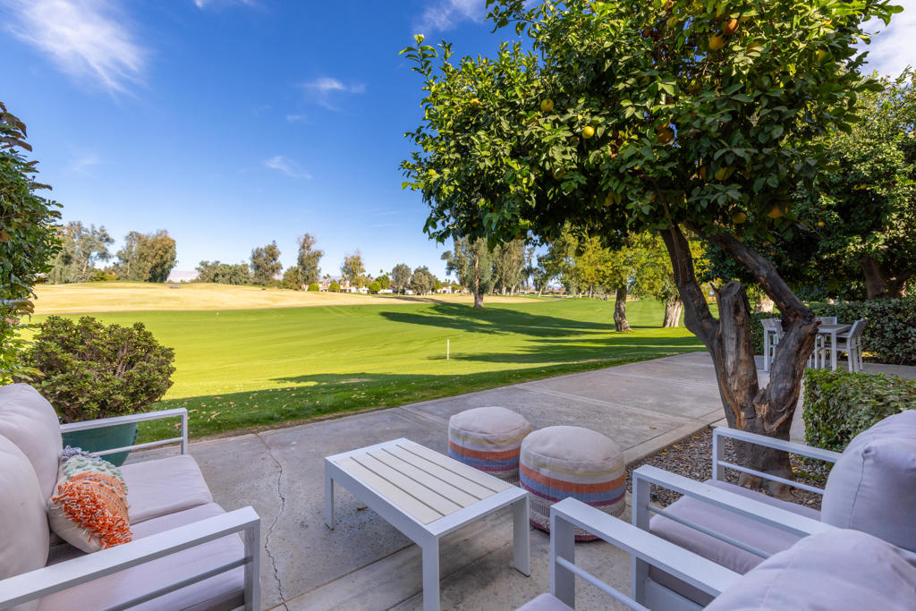 Beautifully remodeled 3bd & 2bath condo located in Mission Hills Country Club. This 1382sf, end unit with quadruple fairway views offers two primary ensuite bedrooms with large modern baths. The well sized third bedroom can be used as an office as well. The kitchen has Cambria quartz counter tops, stainless steal appliances, and plenty of cabinet space. The main living space is always filled with natural light , has vaulted ceilings, and a redesigned corner fireplace that is perfect to cozy up next to during the chilly winter nights. The front courtyard and back patio areas are the perfect spaces to enjoy your favorite beverage or relax and take in the midday sun. Please contact the listing agent for availability and rates. Start enjoying your desert lifestyle today!