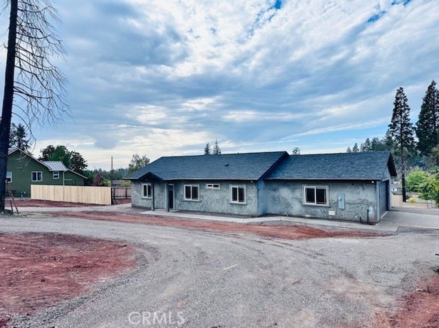 Located on almost ½ an acre lot, this 3 bedroom, 2 bathroom home with a plus den, is scheduled to be completed before the end of the year.  This Anderson Builder’s Corporation home is quality-built with many amazing features.  The kitchen boasts stainless steel appliances, slab granite countertops with a large island, a gas range, stainless steel farmhouse sink, a microwave above the range, and soft-closing wood cabinets and drawers.  You have the primary bedroom on one side of the home with its own slider to the backyard, and the other two bedrooms on the other side of the house, with a distance from the family room to make sure there is peace and quiet when needed.  The floors are luxury vinyl plank flooring throughout with mini-blind window coverings, upgraded closet packages, insulated interior walls between the bedrooms and bathrooms, mini-split heating and air conditioning systems, and ample closets for storage.  There are laundry hookups in the garage and RV hookups on the side of the home.  The backyard is fully fenced with tons of potential to create whatever you would like in the backyard.  The home includes fire sprinklers, 4KW solar panels (owned), and an energy-efficient electric hot water heater to keep your utility costs down.  The seller is only considering owner-occupied buyers.  Seller/builder is providing a 1-year fit & finish warranty and a $2,500 CREDIT TO BUYER @ CLOSING.  Call your favorite Realtor today for a viewing.