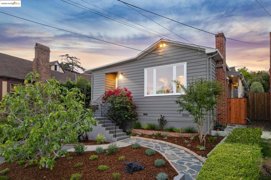 New Listing! One-of-a-kind Traditional in the heart of Oakmore, sited on a quarter acre with a stunning garden and exceptional studio. The main home has been thoughtfully renovated with an all-level open floor plan that radiates warmth and style. A custom-designed hearth anchors the spacious living room, while a large picture window bathes the space in natural light. The adjacent dining room is ideal for entertaining family and friends. The newly remodeled kitchen blends beauty and function for the home chef. Three bedrooms and two bathrooms, include a serene primary suite with a spa-like bathroom and French doors opening to the verdant backyard. Perched beyond the main house is a separate light-filled studio with a kitchen and bath, perfect for hosting guests. The garden is a private urban oasis with fruit trees and inviting spaces to relax and entertain. Close to shops, parks and transportation. Open Sunday 2-4:30pm.