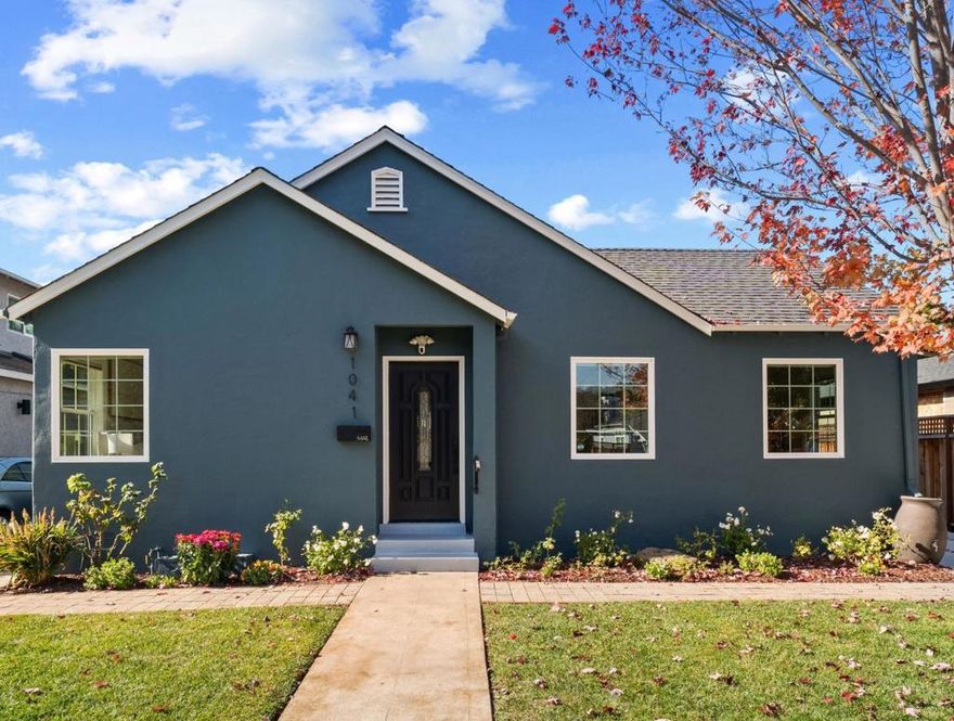 This single-story stunner is move-in ready! Bordering Palo Alto and Atherton, this turnkey charmer sits on a coveted tree-lined street near 21-acre Flood Park. Featuring 3 bedrooms and 2 baths, including a versatile third bedroom converted from a home office. This gorgeous home offers an open, light-filled layout with engineered hardwood floors, new double-pane windows, recessed lighting, and beautifully renovated kitchen and baths. The gourmet kitchen boasts luxury stone countertops, high-end finishes, and stainless steel appliances. The primary suite includes two custom closets and a large tiled shower. Sliding doors lead to a landscaped backyard with lush lawn, mature trees, flowers, and a stone patio, perfect for relaxing or entertaining. An oversized finished garage offers bonus space for a gym, playroom, or office. Easy access to downtown Menlo Park, downtown Palo Alto, Stanford University, Meta, Google and other companies.  Conveniently located between San Francisco and Silicon Valley, easy access to major freeways for commuting up and down the Peninsula. Top schools: Laurel/Encinal Elementary, Hillview, Menlo-Atherton High.