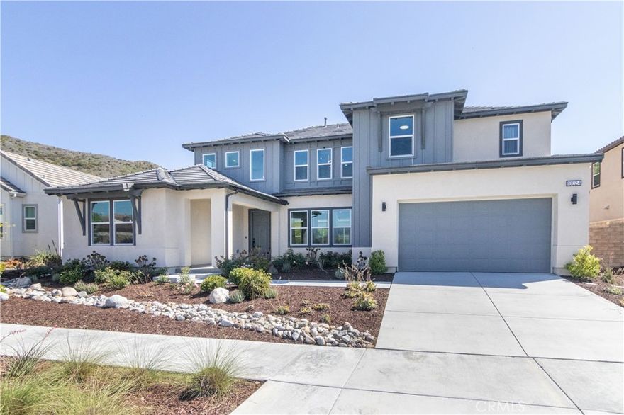 Discover elevated living in the coveted Aliento gated community! This stunning 5-bed, 4.5-bath residence boasts nearly 3,900 sq ft of elegantly appointed living space, on a large lot with a rare 4-car garage, complete with paid-off solar for energy efficiency. This smart home features app-controlled lighting, doors, built-in speakers, and appliances for ultimate convenience. The heart of the home features a chef-worthy kitchen with a generous island, walk-in pantry, and stainless-steel appliances—all flowing seamlessly into a bright, spacious great room. The main level offers versatile living with an inviting bedroom or office and full bath—ideal for guests or multi-generational living. Retreat upstairs to the luxurious primary suite, featuring a private haven with sprawling closet space. Three additional bedrooms and an expansive loft provide plenty of room for family or leisure. Step outside to your private backyard, ready for customized landscaping and serene outdoor enjoyment. The home is nestled in the exclusive Cresta enclave, granting access to resort-style amenities including a clubhouse, pool & spa, fitness center, dog park, playgrounds, and scenic trails. With top-rated schools nearby and convenient freeway access, this home offers the perfect blend of elegance, comfort, and lifestyle. Don’t miss out—schedule your private tour today!