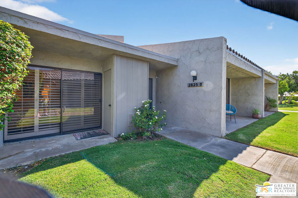 Desert living at its best! This beautifully updated 2-bedroom, 2-bath condo in the desirable Palm Springs Country Club community is move-in ready and full of charm. With gorgeous mountain views, stylish new flooring, and a spacious 1,420 sq ft layout, this home is perfect as a full-time residence, vacation retreat, or income-generating rental. The open-concept living area is filled with natural light and flows seamlessly into the dining space and updated kitchen ideal for entertaining or just relaxing in comfort. The oversized primary suite offers a walk-in closet and an en-suite bath, while the second bedroom is perfect for guests, a home office, or both. Multiple private patios let you enjoy your morning coffee or evening cocktail with the San Jacinto Mountains as your backdrop. Set on fee land (you own it -no lease!), this home also features indoor laundry, a smart floorplan, and access to community amenities including sparkling pools, spas, and lush greenbelts. Just minutes from downtown Palm Springs, restaurants, shops, and the airport, with no rental restrictions, this one checks all the boxes. Stylish, spacious, and sun-soaked don't miss this desert gem!