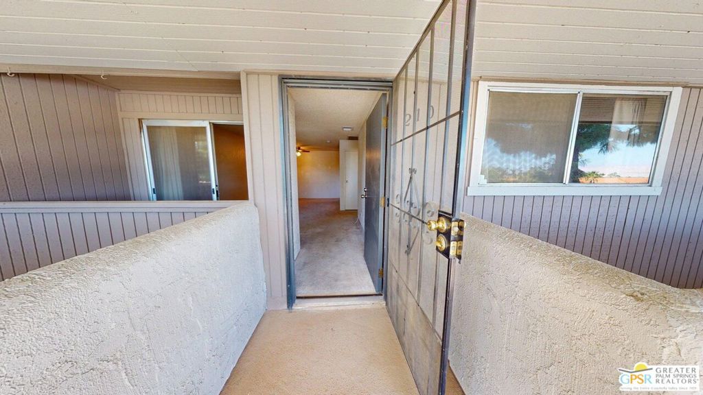 **New Listing** 1-Bedroom Condo in Palm Springs with Resort-Style Amenities! Welcome to your desert home! This 2nd Floor 1-bedroom, 1-bathroom condominium offers the perfect blend of comfort and convenience just north of the heart of Palm Springs. Located in a well-maintained community with a monthly HOA of only $550.00, this great condo unit is on Fee Land - no lease fees, just the HOA. The unit could use some updates depending on its intended use. Keep it as a rental unit and leave "as is"; use it as an in-town pied-a-terre and update it to your desire; or update it and flip it, the choice is yours. Plentiful parking is available on a first-come first-served basis. Enjoy the community swimming pool, spa and tennis courts. Close to shopping, dining, golf, and everything Palm Springs has to offer.