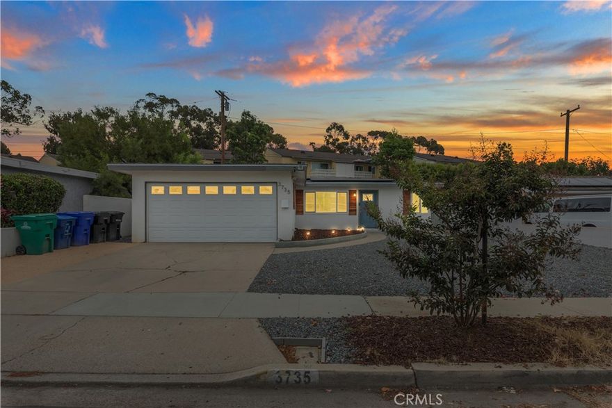Welcome to this beautifully upgraded 3-bedroom, 2-bathroom single-story home in the desirable Clairemont neighborhood of San Diego. Blending comfort, energy efficiency, and a large usable lot, this move-in-ready residence perfectly combines modern design with everyday functionality. The property features a durable roof with a transferable 50-year warranty, paid solar system, attic insulation, and drought-tolerant landscaping designed for beauty, sustainability, and low-maintenance living. Inside, the open-concept layout provides seamless flow between the living, dining, and kitchen spaces—filled with natural light and ideal for both entertaining and relaxation. The remodeled kitchen serves as the heart of the home, showcasing stylish cabinetry, elegant quartz countertops, stainless-steel appliances, and a designer tile backsplash. Bathrooms display contemporary tilework, clean lines, and cohesive modern finishes throughout. Dual-pane windows, efficient HVAC, and upgraded flooring add comfort, functionality, and long-term value. Each bedroom is inviting, with soft carpet and neutral tones creating peaceful retreats. The spacious living room opens to a wide concrete patio shaded by a pergola—perfect for outdoor dining, entertaining, or enjoying the mild San Diego climate. The expansive backyard provides generous space for gardening, recreation, or constructing an Accessory Dwelling Unit (ADU) to support multi-generational living or rental opportunities. The level lot also allows RV or camper-van parking, with plenty of room for additional improvements or landscaping enhancements. Centrally located near major freeways 163, 805, and 52, this Clairemont residence offers easy access to Mission Bay, La Jolla, Downtown San Diego, and local beaches. Nearby parks, schools, shopping, and dining add to the convenience of this sought-after location. Combining thoughtful updates, sustainable features, and versatile outdoor living, this property represents an exceptional opportunity to own a turnkey, energy-efficient home in one of San Diego’s most established and well-loved communities.