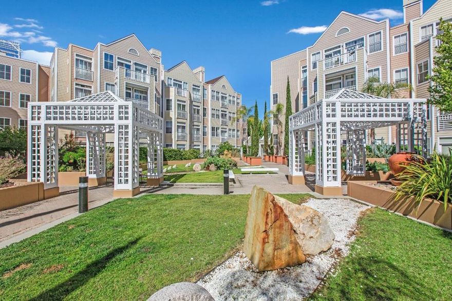 Luxury condo In Gated Community with Los Altos schools. Recently updated with new kitchen countertop, newly painted bathroom cabinet, new berber carpet, and new interior painting . Affordable price in a prime location in the heart of Silicon Valley, walking distance to acclaimed restaurants, fitness centers, movie theater, Target, Whole Foods, Trader Joes, Safeway, Walmart, VTA and Caltrain. Well managed community with on-site management, relish the serene courtyard boasting a lush garden, a fully-equipped gym, sauna, and a sparkling pool. This building features two elevators for convenience. Step into the allure of this charming 2/2 condo flooded with natural light( south exposure makes the room light, bright and cozy). Enjoy brand-new appliances including a stove, exhaust fan, refrigerator, dishwasher, washer, and dryer. A brief drive to downtown Mountain View to enjoy international cuisines, boutique shops, bakeries, bookstores, and lively entertainment. Includes one designated resident parking spot and storage, along with ample free resident and guest parking. Embrace the hassle-free lifestyle in a meticulously managed building with complimentary water and garbage services. With potential for high rental income, seize this rare investment opportunity!