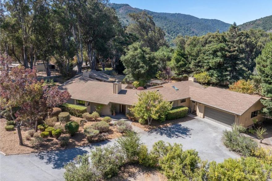 Ranch-Style Home in the Heart of Carmel Valley Welcome to this spacious ranch-style home in the heart of Carmel Valley. With three bedrooms, two and a half bathrooms and 2,876 sq. ft. of living space, it offers comfort, flexibility, and plenty of room to grow. Designed for year-round living, the home features central air conditioning, forced-air heating, and three fireplaces. A formal dining room and large glass doors open to the central courtyard, with fruit trees on nearly an acre create a welcoming, serene setting. The level lot provides almost unlimited use, with room to enjoy the sprawling single-level layout inside and out. Additional highlights include a two-car garage and a prime location near Garland Ranch Regional Park, the Trail & Saddle Club, and Carmel Valley Village. This home perfectly combines space, comfort, and convenience with the best of Carmel Valley living