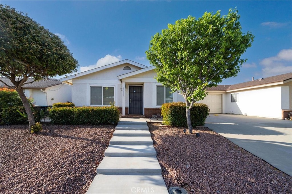Welcome to 27350 Del Monte Lane in the heart of Menifee! Charming two bedroom and two bathroom home in Hermosa Home 55+ Community. This beautifully upgraded home features rich hardwood flooring, plush Berber carpeting in bedrooms, fresh paint, and upgraded kitchen and bathrooms that blend style and function. Pride of ownership is evident throughout this move-in ready gem. Relax in the well-appointed living area by your cozy fireplace, creating the perfect ambience for quiet evenings at home. The home includes two well-sized bedrooms with direct access to the backyard. The spacious backyard and patio area offer privacy for relaxing or entertaining with no rear neighbors. the attached one-car garage with full laundry and ample storage needs. With low taxes and Annual HOA of $108, this home offers affordability and comfortable living. Conveniently located near freeway, shopping and dining.
