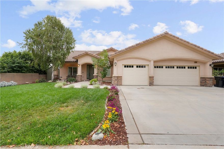 This beautiful single-story home offers 4 bedrooms, 3 bathrooms, and 2,631 square feet of comfortable living space. Built in 2014, it features an open floor plan filled with natural light, creating a bright and welcoming atmosphere throughout the living, dining, and family areas.

At the heart of the home, the spacious kitchen is designed for connection and convenience. A large center island, extended counter space, gas range, and abundant cabinetry make it both functional and inviting. The kitchen flows seamlessly into the family room and opens directly to the backyard—ideal for everyday living and entertaining.

The primary suite provides a private retreat, complete with a walk-in closet and a spa-like bathroom featuring dual sinks, a soaking tub, and a step-in shower. The additional bedrooms are generously sized, and the oversized laundry room offers extra storage and functionality.

Step outside and enjoy a backyard designed for relaxation and fun. A sparkling pool with spa, built-in BBQ, and landscaped grounds make it a perfect place to unwind or host gatherings.

Additional highlights include seller owned solar, energy-efficient windows, insulated interior walls, and a finished 3-car garage. On an approximately 11,000 square foot lot, this home offers the perfect balance of space, style, and comfort—inside and out.