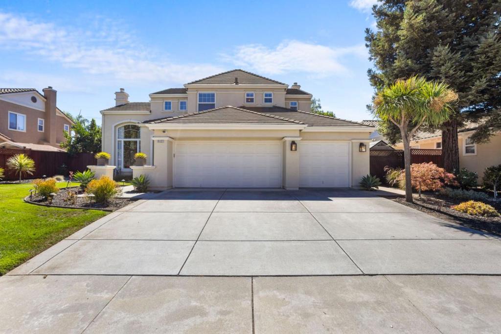 Welcome to this exquisite 4-bedroom, 3.5-bathroom luxury residence nestled in the prestigious Coyote Estates community of Morgan Hill, California. This stunning home embodies sophistication and comfort, with soaring high ceilings that flood the interiors with natural light and create an airy, expansive ambiance throughout. Step into the grand foyer leading to an open-concept living space, where the gourmet kitchen shines with premium stainless-steel appliances, custom cabinetry, quartz countertops, and a large island perfect for culinary enthusiasts and gatherings. The adjacent family room and formal dining area seamlessly flow together, ideal for hosting elegant dinners or casual family nights. Outdoors, paradise awaits in your private backyard oasis. Dive into the sparkling pool on warm summer days, unwind in the bubbling spa under starlit skies, and entertain on the expansive patio surrounded by lush landscaping-all while enjoying the tranquility of this exclusive neighborhood. Coyote Estates offers a serene, upscale lifestyle with low HOA fees, set against the backdrop of Morgan Hill's rolling hills, nearby wineries, and easy access to Silicon Valley. Don't miss this opportunity to own a slice of luxury in one of the area's most desirable communities.