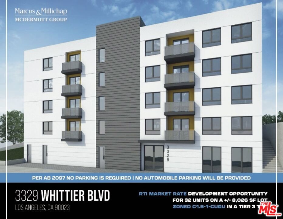 The approved plans feature 28 one-bedroom and four two-bedroom units, including four deed-restricted extremely low-income units. With no tenant relocation required, this project provides investors with the chance to capitalize on Los Angeles' affordable housing incentives, including Section 8 rental potential and no parking requirements under AB 2097. Priced at just $36,719 per buildable unit and $146 per SF, the property is an attractive option in a high-demand rental market. Boyle Heights remains a thriving investment market located near schools, major employment centers in the Arts District, Vernon, and Downtown LA, and well-connected by Metro transit options. This site is ideally positioned for renters seeking convenience and accessibility.