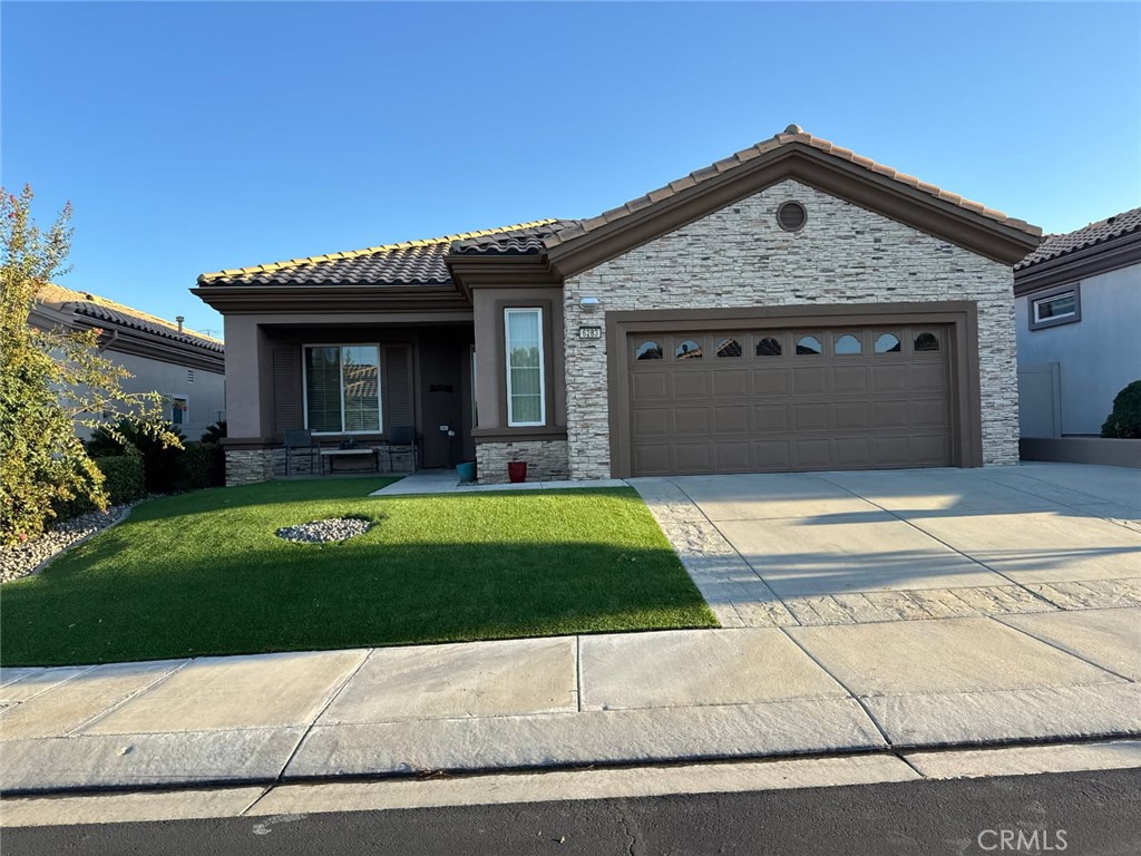 Beautiful Trillion Model home in the desirable 55+ community of Sun Lakes in Banning. This home has 2 Bedrooms 2 Baths with a bonus room, nice spacious and upgraded kitchen, high ceilings, newer A/C Unit, laundry room, and a private backyard. Enjoy the association pools, golf course, and clubhouses. Close to Cabazon Shopping Outlets, Morongo Casino, and Palm Springs.