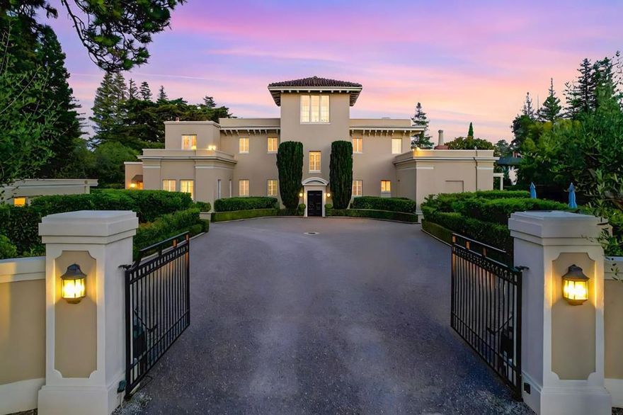 LOWER HILLSBOROUGH'S PREMIER ESTATE! LUXURY, DESIGN, & PRIVACY! Rare listing, a once-in-a-lifetime property w/ one of the LARGEST LOTS in its area -- 1.286 ACRES OF TOTALLY FLAT LAND! European style Italian Villa, constructed to perfection resembling the work of "turn-of-the-century" architect George Howard. UPDATED & RENOVATED throughout the years. EXTENSIVE STREET SETBACK. Detached 5-car garage with a 1br/1ba ADU and private executive office / conference room. Amenities outside include a regulation tennis court, 2 separate spas, in-ground Pebble-Tec pool surrounded by flowering plants, A HUGE LAWN, multiple patios, a terrazzo terrace, vast motor court, statues by legendary sculptor Gaston Rognier, pristine landscaping by renowned designer Thomas Church, multiple gardens / flower beds, AND SO MUCH MORE! Additionally, the electrical, plumbing, heating, air conditioning, roofing, irrigation, retrofitting, & exterior lighting have all been upgraded modernizing this estate. Inside you'll find a large formal living room & dining rooms, a chef's kitchen, elliptical staircase w/ 40ft high entry, many 13ft high ceilings, butlers pantry, garden room, music room, whole house 22kW generator, smart electronic lighting, elevator, roof deck, multiple en-suites, & MORE! Too much to list here!