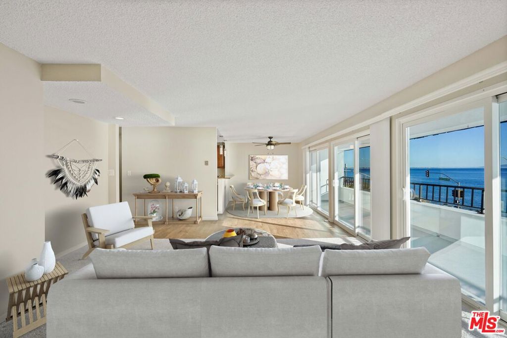 Welcome to your exclusive Unobstructed Ocean View Malibu Dream! This rare vacancy offers an unparalleled address with panoramic 180-degree ocean views that sweep from the living room to the dining room and kitchen. Set within a 20-unit building, this front unit residence boasts the coveted perks gated parking and the serene allure of a quiet neighborhood. Featuring 2 bedrooms and 2 bathrooms, this apartment exudes coastal charm with its wood hallways, complemented by the comfort of carpeted bedrooms and living room. The convenience of a washer and dryer inside the unit ensures effortless living. Notably, the living room is equipped with an air conditioning system that cools throughout ensuring comfort while enjoying the ocean vistas. The kitchen and dining room are elegantly appointed, inviting you to indulge in the view while preparing meals or hosting guests. Additionally, you'll have the added bonus of a secured parking garage for peace of mind. Location couldn't be more ideal. Nestled between Sunset and Topanga, this gem offers easy access, just 15 minutes to Woodland Hills, 5 minutes from Santa Monica, and a mere 20 minutes from Downtown LA. Stroll to renowned dining establishments like Gladstones and Maestros Ocean Club, or explore cultural treasures like the Getty Villa. To top it off, your new home includes a coveted anytime pass to the Getty Villa, adding a touch of cultural enrichment to your lifestyle. Don't miss this opportunity to embrace the unobstructed ocean front Malibu lifestyle at its finest. One secured parking space included. Second space may be available upon request. SECOND MONTH $300 OFF