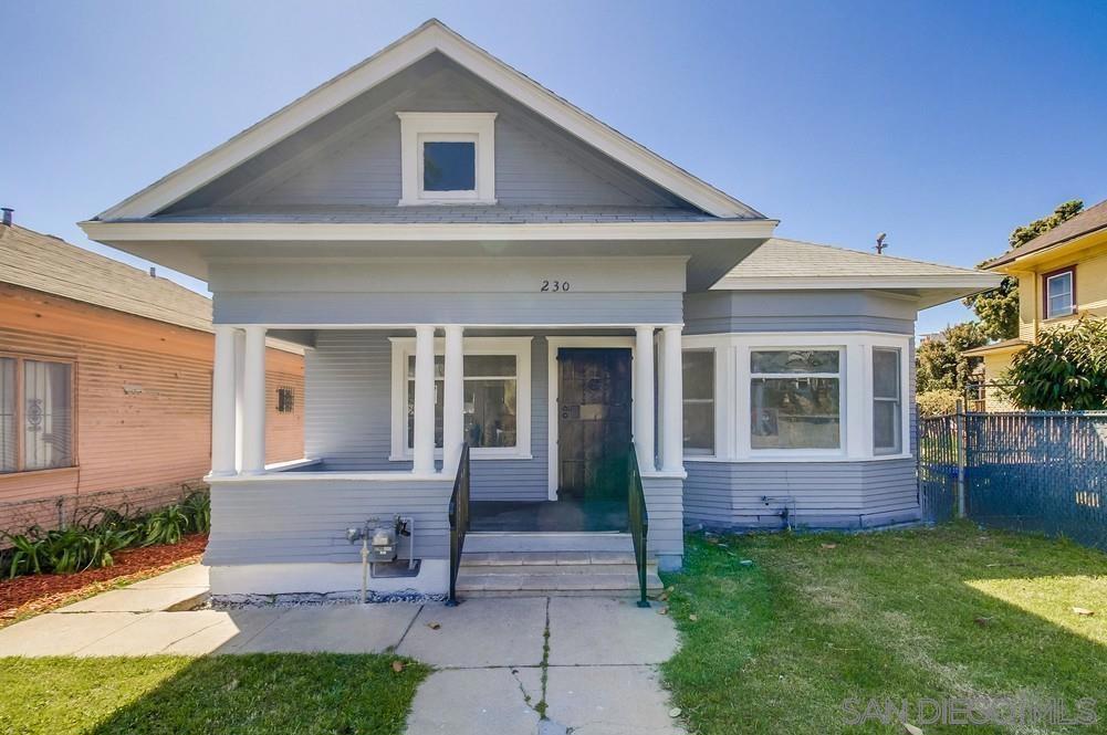 Beautiful Craftsman home in Sherman Heights. Great opportunity in 92102 zoned R-4 to add units. This 3-bedroom with optional room, 2-bath home with a large front porch, upgraded kitchen and baths, laundry room, a large backyard to add ADU or additional unts with downtown views. This is an investor-friendly rental potential opportunity. These features align with entry-level family or investor homes in up-and-coming San Diego neighborhood, where privacy, space, and value are attractive to buyers and renters alike. NO HOA and NO MELLO ROOS. Hurry, this won’t last! Photos posted on MLS were taken after home was remodeled in early 2024 for staging prior to tenate move in.
