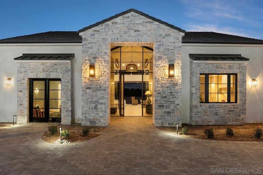 **Ultimate Opportunity for New Construction!** When a Top Notch AD designer, Becki Owens, is hired to curate a**Brand-NEW Custom Estate 2025, located at 6691-93 Camino Saucito, something Truly Spectacular is Born! Tucked graciously at the end of a story book cul-de-sac on the North side of Fairbanks Ranch, this stunning property offers 3 View acres with lots of room to roam and easy to add additional amenities if desired. The layout and space design are well thought out plus guests will love the Detached Guest Home. The home was designed to be a timeless Jewel with seamless indoor/outdoor living throughout and incredible Southwest Exposure off the back. Designated Media Room, Gym off pool area, executive Office/Library, charming & layered gourmet kitchen PLUS full / hidden back kitchen, oversized laundry room with complete custom locker storage for family. The finishes and details plus lighting are at the very highest quality level and the stone details, brass finishes and steel door, steal the show! Now this is LUXURY!