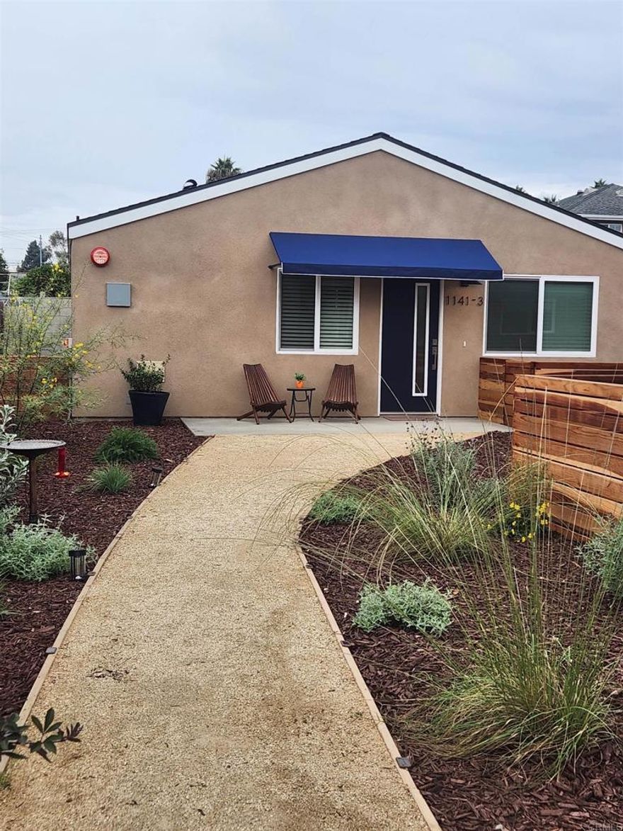 Brand-new 2BR/2BA bungalow-style detached ADU in West Chula Vista with no shared walls, private fenced yard, and two assigned parking spaces. Shared orchard with Asian Pears, Kumquats, and more. Bright open floor plan, full kitchen with stainless steel appliances, and in-unit washer/dryer. Modern finishes throughout.  Offering 896 sq ft of living space, this home includes a full-size kitchen with stainless steel appliances, dishwasher, microwave, large pantry, and custom cabinetry. Additional highlights: recessed lighting, central A/C and heat, 2.5” blinds throughout (except in the smaller bath), and an extra-wide 36” primary bedroom door. Thoughtful details create a bright, comfortable home in a convenient location.  Lease Terms: Minimum 12-month lease. Rent $2,995.00/month. Security deposit $2,995.00. Pets are considered with $500 non-refundable deposit + $50/month pet rent. No smoking. Applicants must show income 2.75x rent, 650+ credit, and no prior evictions.  Rent includes water and trash.  Located near shopping, dining, and freeway access. Approx. 15–20 min to Naval Base San Diego, 20 min to MCRD, 20–25 min to NAS North Island, and 25–30 min to MCAS Miramar. Also convenient to Southwestern College, SDSU, and downtown universities.