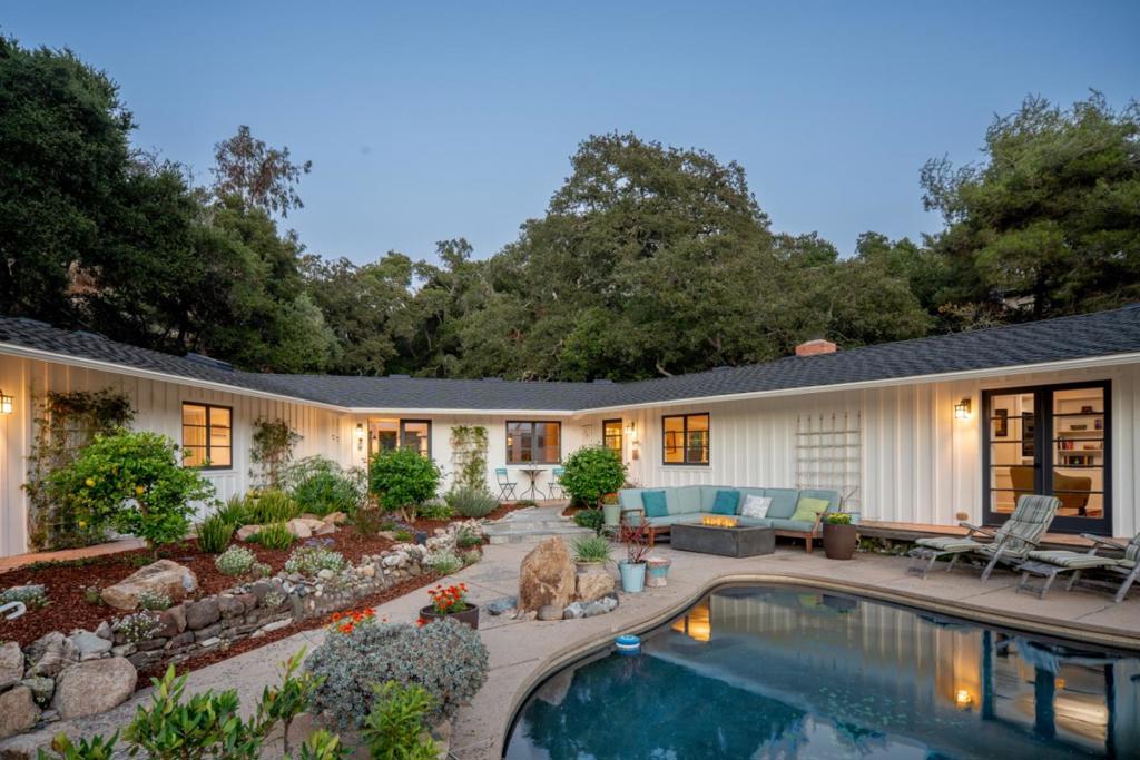 Exuding Carmel Valley charm and notes of the famed, Los Laureles Lodge, this single level, hacienda style pool house has it all. With 4 beds, 3 full and 1 half baths inside, and a 4th full, exteriorly accessed pool bath, you and your guests are sure to spend long Summer days without leaving the gates, splashing in the pool, BBQing, and gazing South over Garzas Canyon and the Santa Lucia mountains. The home offers open and connected entertaining spaces, a remodeled kitchen and baths, and plenty of privacy, all while being just a moment's drive from the Village and the myriad of tasting rooms and restaurants down the street. It doesn't get any more Carmel Valley than this.