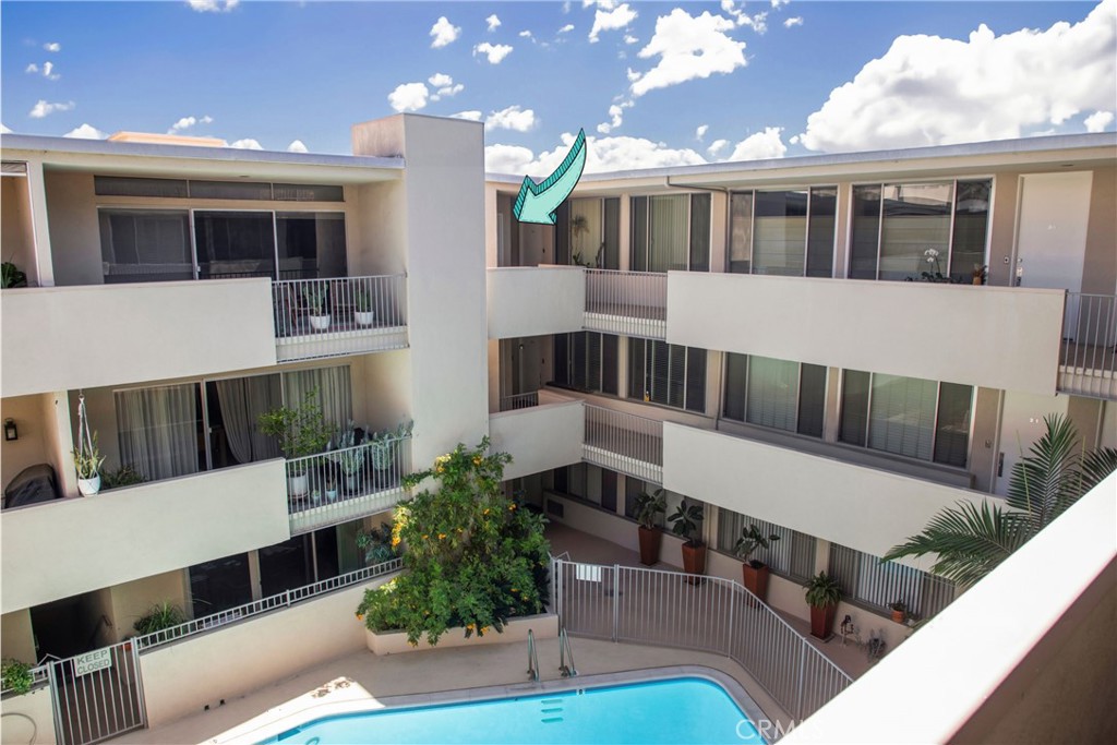 Spacious and bright top-floor corner condo with only one neighbor. Thoughtfully updated and meticulously maintained, this home features an in-unit washer and dryer, large closets, and a versatile living area with distinct zones including a private terrace. The kitchen is roomy and functional, complemented by a guest powder room. The large primary suite offers double closets and a bathroom with both tub and shower plus a window for natural light. The building is FHA-approved and in excellent condition, offering easy-access garage with double entry, modern security systems, elevator, and a sunny pool in a relaxed, quiet setting. Located on one of West Hollywood’s most charming streets, just steps from the best shops, restaurants, and nightlife. A rare opportunity to invest in a home that combines comfort, style, and lifestyle.