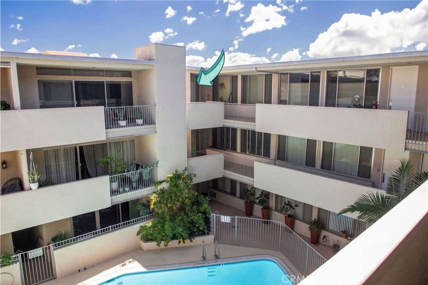 Spacious and bright top-floor corner condo with only one neighbor. Thoughtfully updated and meticulously maintained, this home features an in-unit washer and dryer, large closets, and a versatile living area with distinct zones including a private terrace. The kitchen is roomy and functional, complemented by a guest powder room. The large primary suite offers double closets and a bathroom with both tub and shower plus a window for natural light. The building is FHA-approved and in excellent condition, offering easy-access garage with double entry, modern security systems, elevator, and a sunny pool in a relaxed, quiet setting. Located on one of West Hollywood’s most charming streets, just steps from the best shops, restaurants, and nightlife. A rare opportunity to invest in a home that combines comfort, style, and lifestyle.