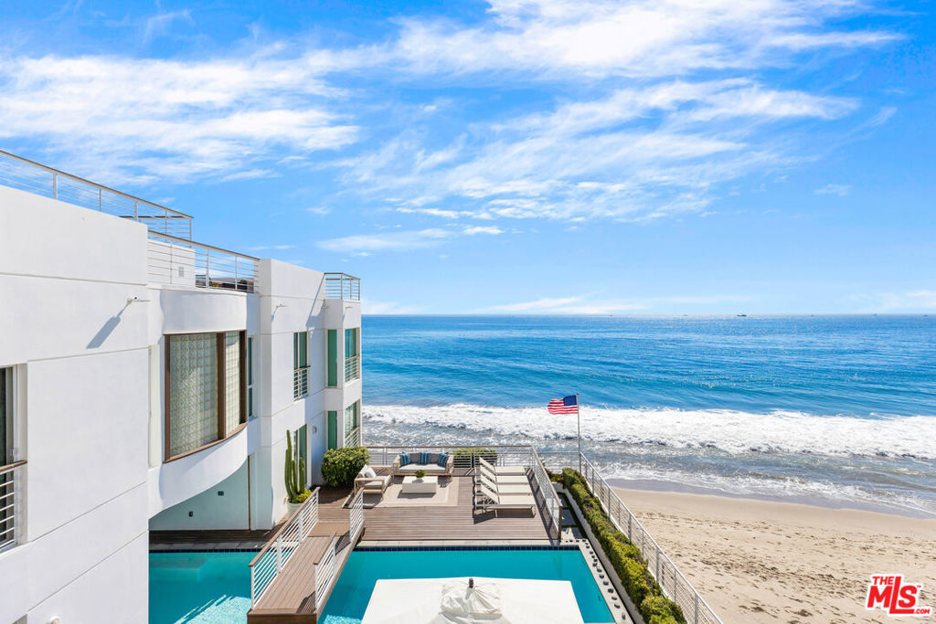 Perched above the picturesque and secluded El Matador Beach, this architectural masterpiece known as the Malibu Sea Castle offers a truly one of a kind luxury living experience. This stunning 5 level home, complete with a commercial glass elevator, features 4 bedrooms, 6 bathrooms, and breathtaking ocean views from every room. Exceptional highlights include a saltwater indoor-outdoor pool and spa, expansive sun deck with a pool bridge, rooftop deck, chef's kitchen, two-story living room with floor to ceiling windows, family theater room, gym, and a private primary suite occupying an entire floor boasting what may be the best ocean view in all of Malibu. Additional features include smart home technology, a top-of-the-line security system, and parking for six. Nestled off PCH in a gated community down a private drive. Available for short- or long-term lease beginning July 1, 2025. One-month minimum. Summer rate: $100,000/month.