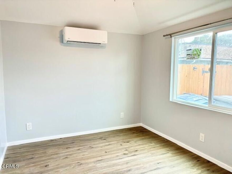 Newly Constructed 2 bedroom + 1 bathroom Detached unit in Oxnard! Welcome to the newly constructed 2bed-1bath unit off of Terrace Avenue! This brand new unit has open concept living room and kitchen that are bright, well designed and boast high ceilings! The kitchen cabinets are stylish with soft closing drawers and cupboards and come with new microwave and gas stove/oven range. This unit comes with a laundry cupboard that has a combo washer-dryer. The two bedrooms on either side of the living room have privacy with lockable doors and windows with access to a common, beautiful and modern double vanity area and a separate bathroom. This unit has cozy front patio for BBQ that is fenced in with a brand-new fence with lockable gates. Unit has one assigned parking spot on the side of the house and one non-legal parking on the front/alley side of the house. Unit has brand new air conditioning system for heating and cooling with remote control. Brand new Washer and dryer provided Refrigerator not included in the lease. Tenant is responsible for all utilities. Owner may consider one small pet with additional $500 Pet Deposit. 12 month lease. ____________________________________________________________________________________________ Unidad independiente recientemente construida de 2 dormitorios + 1 bano en Oxnard! Bienvenido a la unidad de 2 dormitorios y 1 bano recien construida en Terrace Avenue! Esta nueva unidad tiene una sala de estar y cocina de concepto abierto que son luminosas, bien disenadas y cuentan con techos altos! Los gabinetes de la cocina son elegantes, con cajones y alacenas de cierre suave y cuentan con microondas nuevos y estufa/horno a gas. Esta unidad viene con un armario de lavanderia que tiene una combinacion de lavadora y secadora. Los dos dormitorios a cada lado de la sala de estar tienen privacidad con puertas y ventanas con cerradura con acceso a un hermoso y moderno area comun de tocador doble y un bano separado. Esta unidad tiene un acogedor patio delantero para barbacoa que esta cercado con una cerca nueva con puertas con cerradura. La unidad tiene un lugar de estacionamiento asignado en el costado de la casa y un estacionamiento no legal en el frente/lado del callejon de la casa. La unidad cuenta con un nuevo sistema de aire acondicionado para calefaccion y refrigeracion con control remoto. Lavadora y secadora nuevas incluidas. Refrigerador no incluido en el contrato de arrendami