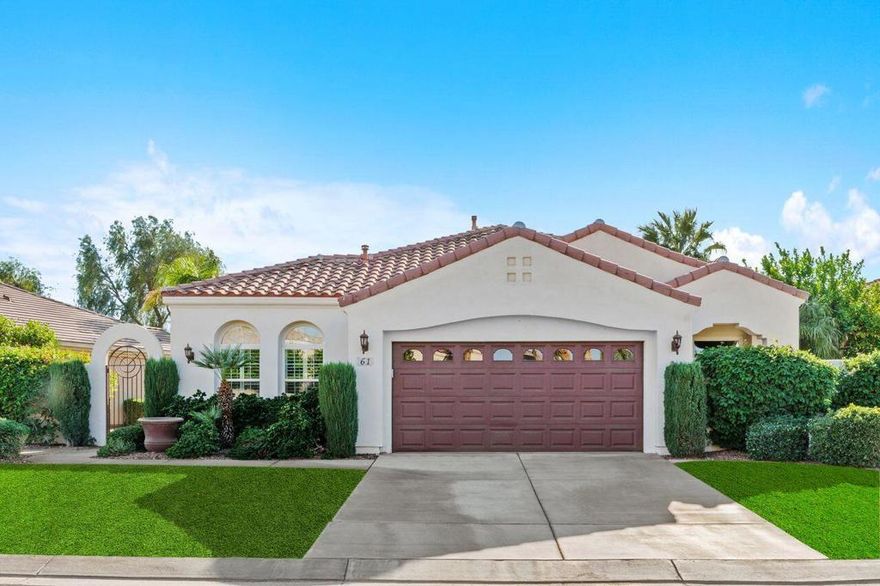 Experience the ultimate desert lifestyle in this beautifully appointed 3-bedroom, 2.5-bath home nestled within the prestigious gated community of Mira Vista. Perfectly situated on the golf course, the property offers sweeping mountain, fairway, and tranquil pond views, creating a serene and picturesque retreat.Whether you're seeking a full-time residence or a seasonal escape, this home effortlessly blends elegance, comfort, and resort-style living. Don't miss your chance to make this exceptional property yours--schedule a showing today!