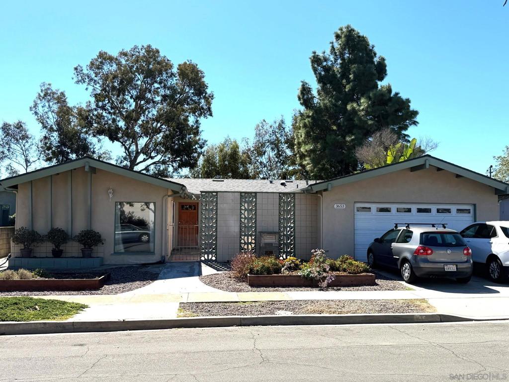 Tucked away in North Clairemont, this single level, 4 bedroom 3 bath home sits on .48 acres perched over a tranquil canyon. Kitchen is open to dining and family room which accesses your private & secure front courtyard.  The Living Room has a fireplace and back patio access.  Enjoy Sunsets and  Canyon views from your backyard decks and spa!