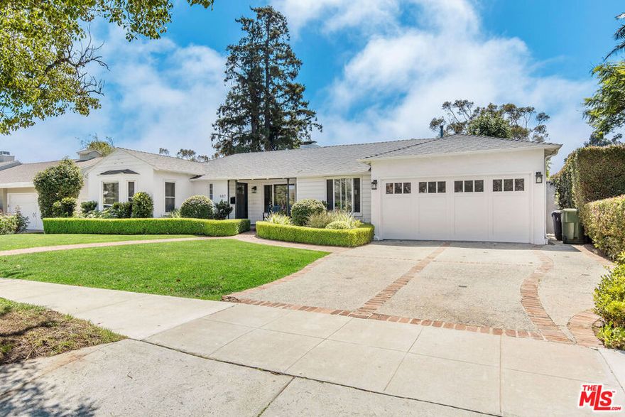 Luxurious living awaits at 857 Toyopa Drive, in the coveted Huntington neighborhood of the Pacific Palisades. This move-in-ready, three-bedroom, two-bathroom home is situated on a quiet street within 1/4 mile to the Palisades Village. The single-story home features vaulted ceilings, a functional Traditional layout, an expansive backyard with a pool, and much more. The charming formal living room with a wood-burning fireplace flows perfectly into the cozy family room with ample natural sunlight. The updated kitchen, adjacent to the dining room, creates an environment perfect for entertaining. The Primary suite includes an oversized bathroom, walk-in closet, and French doors opening to the backyard.  All bedrooms are conveniently separated from the living spaces providing privacy. The property boasts approximately 80 feet of frontage and 117 feet of depth offering ample off-street parking in addition to the attached two-car garage and large private driveway. This special Pacific Palisades residence is conveniently located just minutes from all of the wonderful amenities the community has to offer! Conceptual planning by esteemed architect, William Hefner is included in the sale. The Gas appliances have also been vested with the City of Los Angeles.