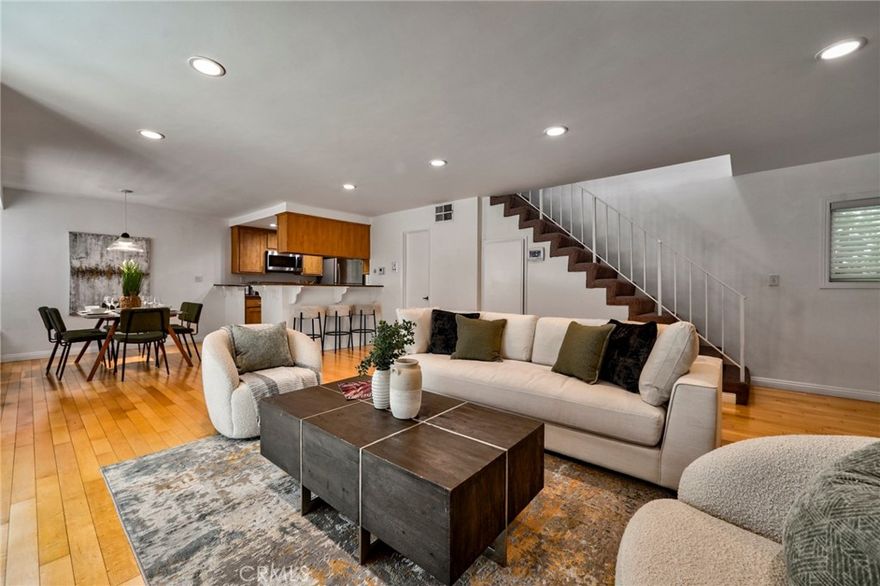 SUPER MOTIVATED SELLERS will grant buyer incentives! An amazing townhouse remodeled from top to bottom offers an Open Space concept. Remodeled kitchen w/ sleek modern finishes: Quartz counter tops & stainless steel appliances & fixtures, opens to a breakfast bar, dining & sitting area. The living room has maple wood floors & fireplace and is filled with light from the cozy private PATIO. The elegantly redone bathrooms have white-glass splash-backs, new showers & fixtures & white Quartz counters – absolutely gorgeous!  Other enhancements are newer energy-efficient double-pane windows & sliding doors, newer LED recessed lights, washer/dryer & much more. Primary BR+BA suite has 2 large closets. 2nd bedroom is currently a home office w/ custom built cabs. POOL. SPA. Side by side gated parking!  If you like entertainment and dining-out, we’re perfectly located nano min. to Universal Studios & City Walk’s restaurants, minutes to the subway stations. We’re near Disney, Warner Bros. and other TV & animation studios. A ton of places to dine along The Boulevard.  We’re super close to legendary Lakeside Golf Course. If you like taking cool evening walks, we’re located in an exclusive residential area of Studio City / Toluca Lake. Dog lovers: we’re by the gigantic Weddington Park -East and Woodbridge Park & playgrounds -(great for kids!) West. Walk to world famous Tujunga Village quaint boutiques & Aroma Café. Call me: SELLERS OFFER AMAZING INCENTIVES. LOWEST HOA DUES! BRING ALL OFFERS!