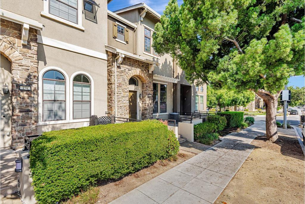 Modern 3 Bed, 2.5 Bath Townhouse Built in 2009 Granite counter tops, white shaker style cabinets, stainless steel GE Profile appliances, oil rubbed bronze fixtures, recessed lighting, marble bathroom surrounds, and a two-car garage are some of the modern features and finishes in this delightful 3 bedroom, 2.5 bathroom townhouse. Located in a residential area approximately 0.5 miles from El Camino Real, numerous cafes and shops are a short walk away. In addition to nearby neighborhood parks, the Sunnyvale Municipal Golf Course (2 miles away) provides recreational space and activities. Both downtown Sunnyvale and downtown Mountain View are 1.5 to 2 miles away. This townhouse is truly a delightful home in the center of Silicon Valley.
