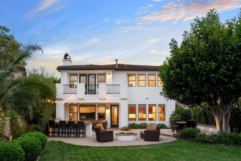 Absolutely one of the best combinations of location, views, privacy & lack of road noise in Carmel Valley. Very unique offering only 6 similar sales since 2020... Plus, priced to sell @ $846 per SF! 5 BR 5.5 BA 3,922 SF on a 8,913 SF view lot, ideally situated in the gated Santa Barbara Community. The heart of the home flows effortlessly into a spacious great room and out to your private outdoor sanctuary: a cozy fire pit, built-in BBQ, expansive lawn, and stunning view patio perfect for gathering under the stars. With a flexible floor plan featuring a first-floor bedroom for guests or multigenerational living, and a seamless indoor-outdoor lifestyle, this home caters to comfort, functionality, and timeless style. Located just minutes from top-rated schools, fine dining, boutique shopping, major freeways, and the iconic Southern California coastline, everything you want is right at your doorstep.
