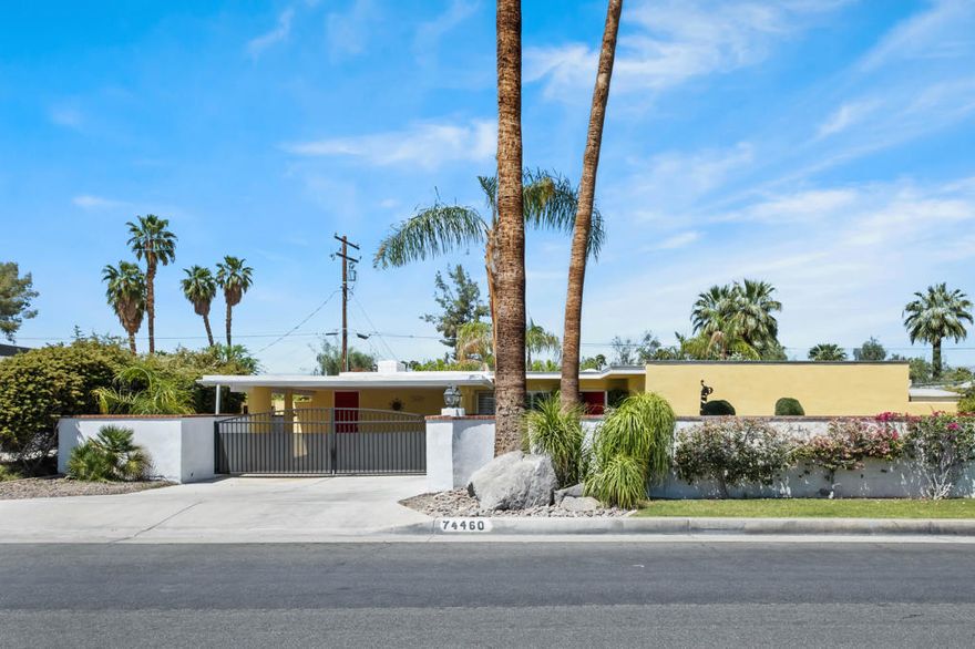 Available long term lease - Enjoy the best of Palm Desert in this stylish mid-century home! Relax and take in Eisenhower peak views from your front lawn, then step indoors to find a light & open floor plan with high ceilings accented by soft beige carpeting. Prepare meals like a pro chef on those hot desert days with GE Profile stainless steel appliances set against dazzling granite countertops that are complemented by cherrywood cabinets. And when it's time for some outdoor fun, retreat outside to soak up sunshine poolside surrounded mature landscaping - don't forget the brand new BBQ! Three bedrooms (including one master suite) plus two bathrooms complete this lovely 1700 sf abode located within walking/biking distance of renowned El Paseo shopping district where you can indulge in amazing food + art options all day long...soak up luxury living at its finest today!