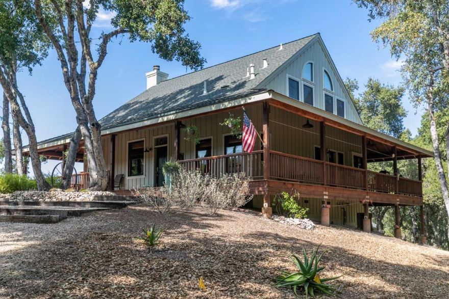 Wonderful private country property on 20 acres.  This fantastic property has plenty of spacious decks to enjoy the outstanding mountain and vineyard views.  The main house has cathedral ceilings and  a stunning 20 foot high stone fireplace.  The house features beautiful stained concrete floors, air conditioning and a great kitchen open to the living and dining area.  The property has a very private separate 450 square foot charming guest house and a separate beautiful 2 bedroom 750 square foot  hideaway house with private access.   On the property is a green house, a large fenced in vegetable and herb garden, storage barn, private well, bocci ball court and two carports with additional storage.  The houses and property have been lovingly cared for and are turn key.   The home has easy access off a paved road.  This country dream home is waiting for you just 25 minutes from the Carmel Valley Village and 45 minutes from Carmel by The Sea and the Monterey Airport.  The property is within the Carmel Unified School District.