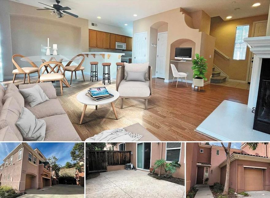 Townhome living in the heart of San Elijo Hills! Highlights include attached garage, open kitchen, fireplace, spacious backyard, and two 2nd floor bedroom suites! Close distance to popular schools, parks, hiking trails, Town Square, shopping and more! Desirably located in the gated community of Westridge with a community pool. Zoned for San Elijo Elementary, San Elijo Middle, and San Marcos High. Refrigerator included.