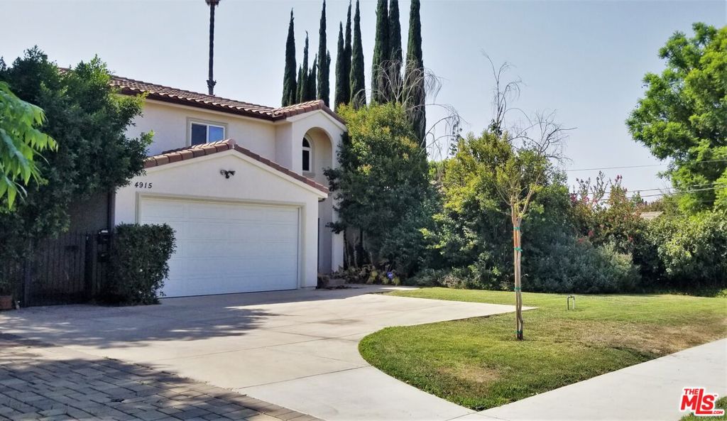 Location! Location!! Location!!! Spectacular, 2-Story, 4 Bedrooms, 3 Baths Mediterranean home, located in the beautiful, safe, and green residential neighborhood (Hesby School district), with short walking distance to Ventura Blvd shops & restaurants, Sherman Oaks Galleria, Valley Beit Shalom Center and easy access to freeways. Private, quiet, and peaceful setting.Bright & open floor plan boasts a welcoming entry to large living room and formal dining area. Magnificent kitchen features wood cabinets, granite counters and stainless-steel appliances (refrigerator, dishwasher, stove, double oven). Specious Family room features fireplace and sliding doors to a large private and romantic grassy back yard with mature trees and covered outdoor patio area.On the first floor there are two bedrooms, full bathroom, living room, kitchen, family room, laundry room and attached 2-car garage. Second floor features luxurious master section with enormous closets (walk-in and regular) and additional section (bedroom with bathroom).Wood and travertine floors throughout the house, granite bathroom vanities, central A/C, recessed lights, laundry room with washer and dryer, 2-car attached garage, additional 2-car parking space in front of the garage and so much more. One year minimum lease. One month security deposit. Background check will be completed with application. Owner will consider pets with additional deposit. Owner pays for the gardener. Owner may consider swimming pool construction in the backyard in next few month (for additional rent), per tenants' request.