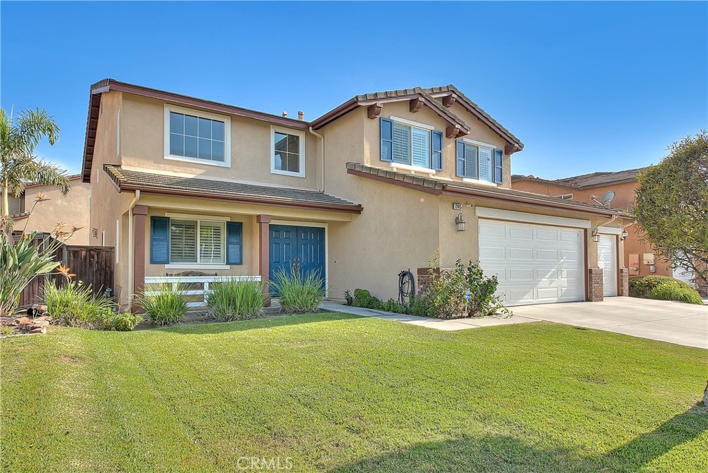 Price REDUCED!!! Discover luxury living in this stunning 5-bedroom, 3-bathroom home in the exclusive Victoria Grove gated community. From the generous driveway leading to the spacious 3-car garage, this meticulously upgraded residence commands attention. The office room/den downstairs can be a 5th bedroom. The downstairs bathroom is adjacent to the room.
The welcoming front porch and double-door entry create an impressive arrival. Step through the gracious foyer into a sophisticated formal living room with soaring vaulted ceilings and crown molding throughout the home. Beautiful new wood flooring flows seamlessly from room to room, while plantation wood shutters frame every window.
The gourmet kitchen showcases rich maple cabinetry with granite countertops and decorative backsplash, anchored by a stunning granite island perfect for meal preparation and casual dining. A spacious walk-in pantry provides ample storage, while the adjacent family room with cozy fireplace creates the perfect space for daily living and entertaining.
The formal dining area flows effortlessly from the kitchen, ideal for memorable dinner parties. Recently upgraded bathrooms and dual-pane windows enhance comfort and energy efficiency throughout.
The luxurious primary suite features a spa-inspired bathroom with dual vanities, a relaxing tub, and a separate shower. Two generous mirrored walk-in closets provide abundant storage.
The upstairs laundry room is adjacent to a versatile open loft, offering endless possibilities for a home office, media room, or additional living space.
The nicely-sized backyard transforms into your private oasis, perfect for gatherings. The established garden features green peas, zucchini, bell peppers, green chilies, and beautiful roses.
Victoria Grove residents enjoy exclusive access to the pool and spa, children's playground, sports field, baseball diamond, and basketball court. The Blue Ribbon award-winning Lake Matthews Elementary School is conveniently located on-site.
This turnkey property masterfully combines luxury, comfort, and entertainment. Schedule your private showing today and experience why this distinguished residence will capture your heart.