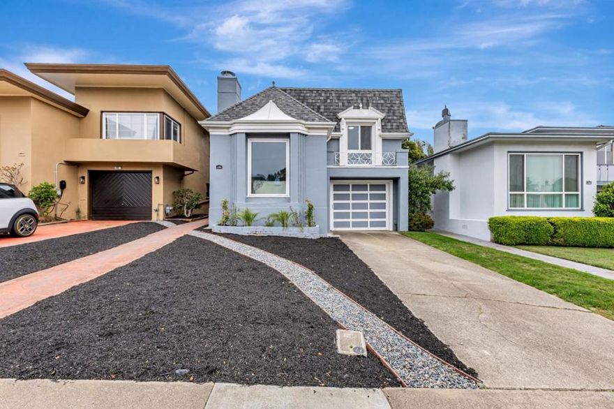 Welcome to this lovely 3-bedroom, 2-bathroom home nestled in the vibrant city of Daly City. Spanning 1,610 square feet, this residence offers a comfortable layout with a primary suite that provides a serene retreat. The kitchen is a focal point, perfect for preparing meals and entertaining. Enjoy meals in the dining area, which flows seamlessly into the living space.  The home features beautiful wood flooring, adding warmth and elegance throughout. A cozy fireplace enhances the living area, creating a welcoming ambiance for gatherings or quiet evenings. Practicality is a priority with laundry conveniently located in the garage, which also offers two parking spaces.  Located in the Jefferson Elementary School District, this home is ideal for those seeking a great location in Daly City. This residence is a true gem, providing a harmonious blend of comfort and convenience.