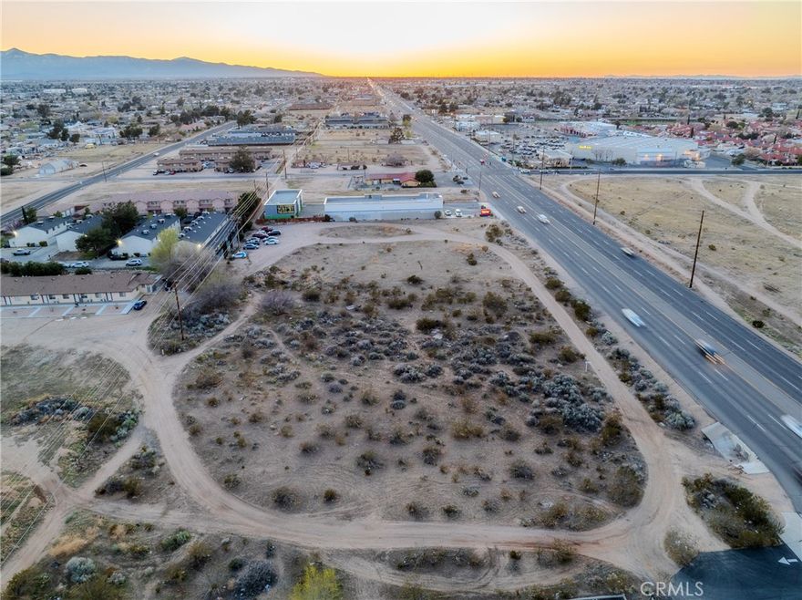 Good location of Commercial lot on Bear Valley Rd, next to San Bernardino County Building and across street from Desert Valley Hospital 
Build your dream business and building with high traffic exposure each day more than 100,000 at the center of high desert community