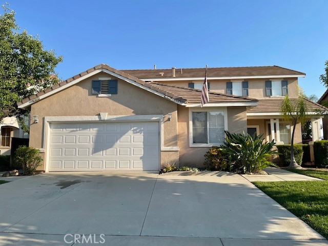 4 Bedroom 3 Bath VIEW Turnkey home in Crown Hill Temecula has a great floor plan. One Bedroom DOWNSTAIRS with a full bathroom that would make for a great guest room or in-law suite. There is also the office space that could be an additional bedroom downstairs as well. Features include large cathedral ceilings in the entry and living room, open concept layout, tile flooring, carpet, and custom paint. Kitchen includes plenty of storage, granite counter tops, stainless steel appliances, and a large island which opens up to your spacious family room with a gas fireplace. Upstairs is the large Master Bedroom with a private balcony that has an incredible view of the valley! Master bathroom has separate shower, soaking tub and a huge walk-in closet. All bedrooms are good sized and have new carpet. Out back you have private rear yard with a large aluma wood patio cover, and an amazing VIEW of the Temecula Valley! This home is walking distance to award winning Temecula Valley Schools, close to shopping, and the Temecula Wineries!
