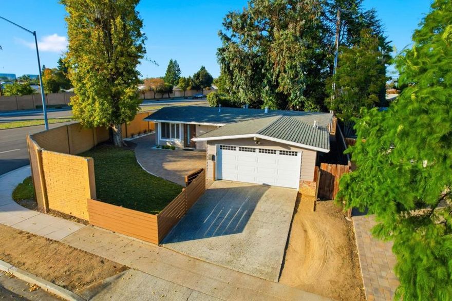 Price reduction! Dont miss out on this Sunnyvale gem!  Tucked on a private, sun-filled corner lot, this mid-century modern home blends everyday comfort with unbeatable commuter convenience. The open-plan living area flows to a landscaped yard, perfect for morning coffee, play, or weekend BBQs, with privacy on all sides. Inside, you'll find 3 beds / 2 baths, updated kitchen & baths, and a fully finished garage which can be used as a flex room/gym/office ideal for hybrid work. Dual-pane windows provide excellent sound insulation from the outside. Commuters will love the fast access to Hwy 237 & 101, connecting you to top tech campuses, North San Jose, Mountain View, and Sunnyvale in minutes. Nearby parks, shopping, and dining round out the lifestyle. Top-rated Sunnyvale School District.  A rare corner-lot opportunity in Lakewood/Fairwood community, move-in ready and made for modern conveniences.